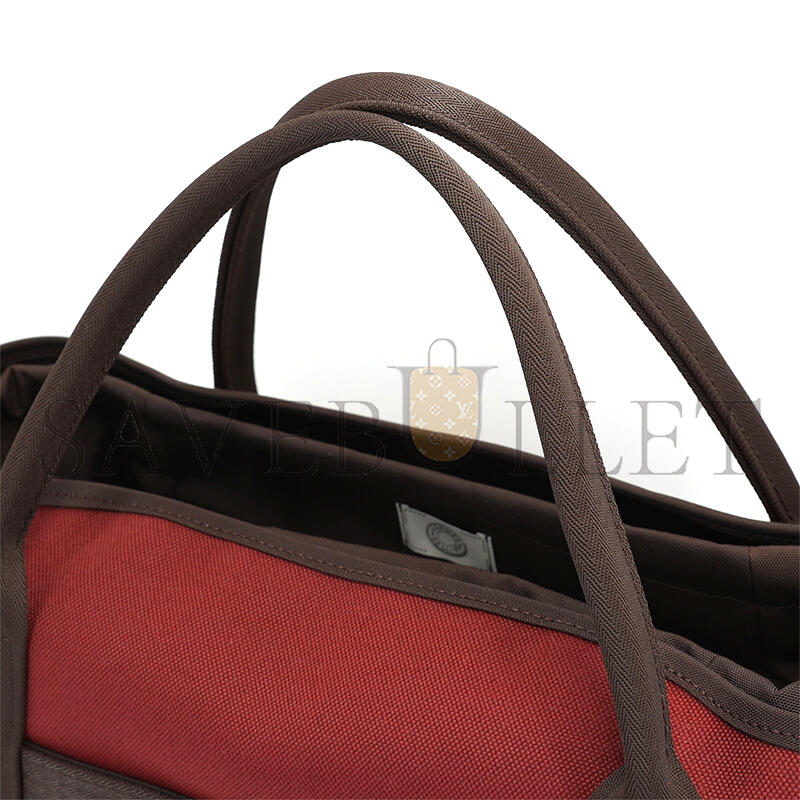 H**mes MASTER SAC DE PANSAGE TOTE BAG 55 IN ROUGE H CANVAS WITH SILVER BUCKLE (48*35*27cm)